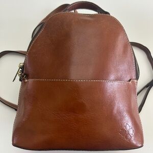 Patricia Nash Heritage Montioni Convertible Backpack Tan Brown